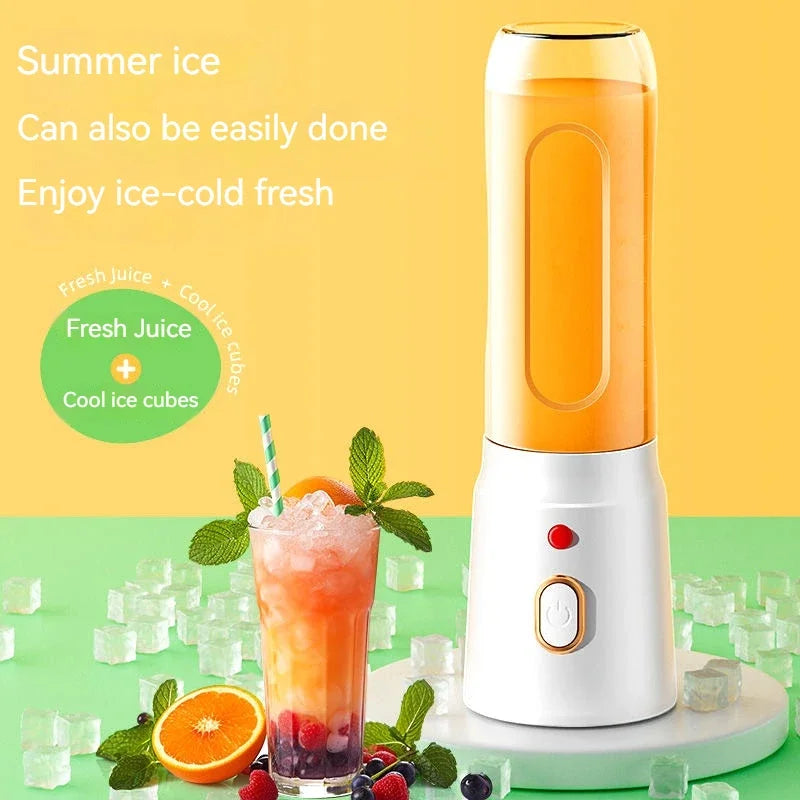 Portable Wireless Blender Electric Fruit Juicer Machine For Orange Ice Crushing 10 Blade Auxiliary Food Machine 1500mA Mixer
